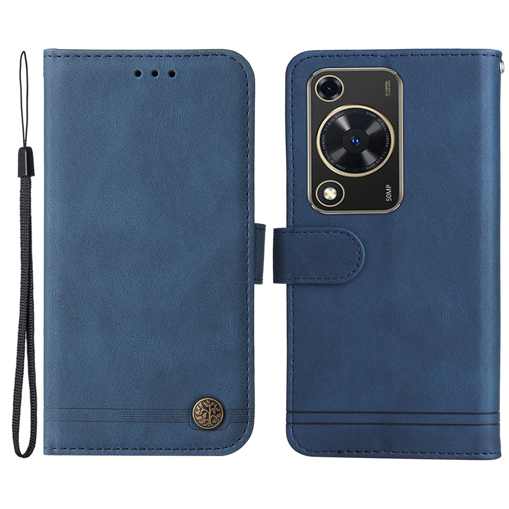 For Huawei Enjoy 70 4G / nova Y72 4G Leather Wallet Cases Skin Touch Phone Cover Stand with Strap