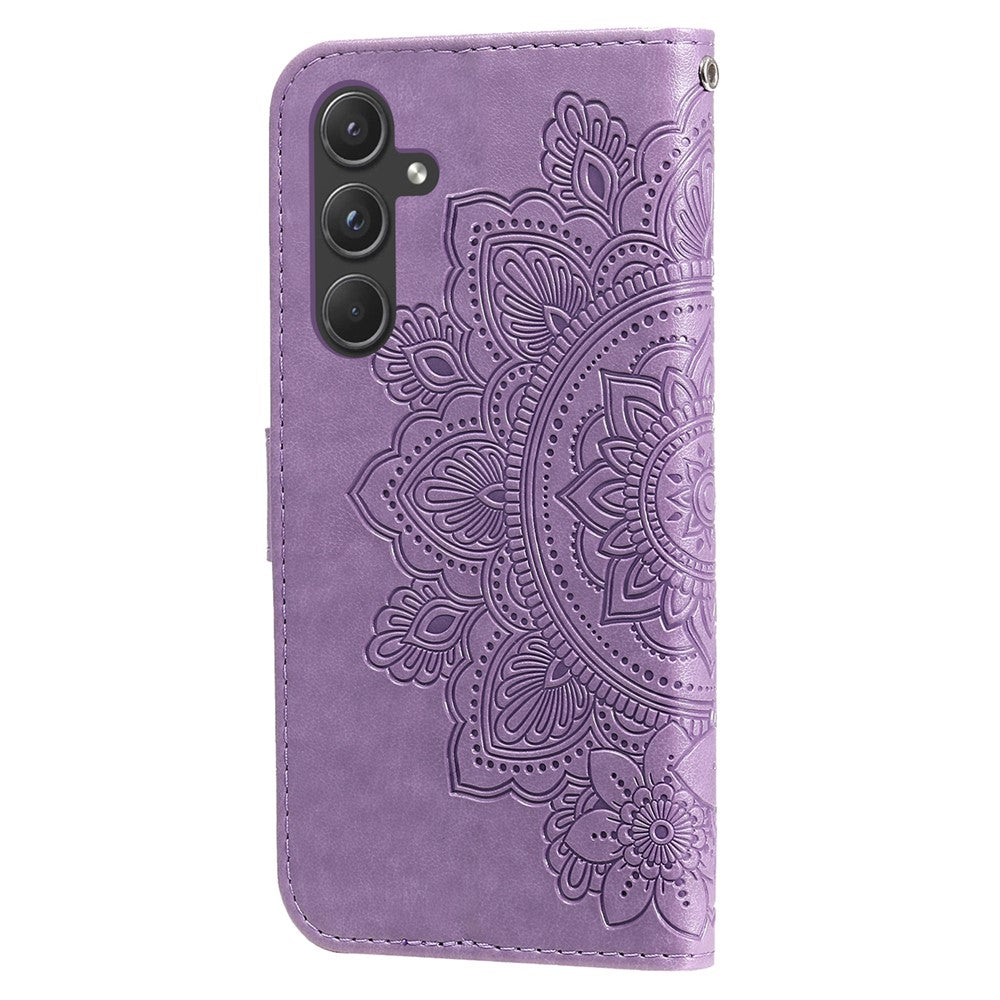 For Samsung Galaxy A55 5G Case Floral Pattern PU Leather Wallet Stand Phone Cover