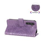 For Samsung Galaxy A55 5G Case Floral Pattern PU Leather Wallet Stand Phone Cover
