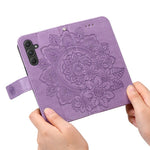 For Samsung Galaxy A55 5G Case Floral Pattern PU Leather Wallet Stand Phone Cover