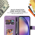 For Samsung Galaxy A55 5G Case Floral Pattern PU Leather Wallet Stand Phone Cover
