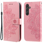 For Samsung Galaxy A55 5G Case Floral Pattern PU Leather Wallet Stand Phone Cover
