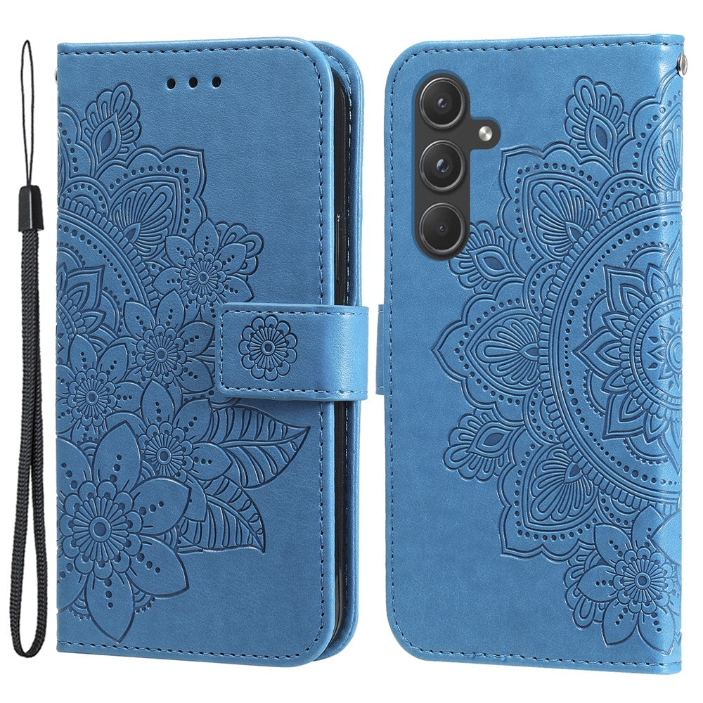 For Samsung Galaxy A55 5G Case Floral Pattern PU Leather Wallet Stand Phone Cover