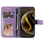 For Huawei Enjoy 70 4G / nova Y72 4G Case Floral Pattern PU Leather Wallet Stand Phone Cover