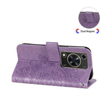 For Huawei Enjoy 70 4G / nova Y72 4G Case Floral Pattern PU Leather Wallet Stand Phone Cover