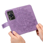 For Huawei Enjoy 70 4G / nova Y72 4G Case Floral Pattern PU Leather Wallet Stand Phone Cover