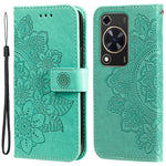 For Huawei Enjoy 70 4G / nova Y72 4G Case Floral Pattern PU Leather Wallet Stand Phone Cover