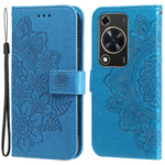 For Huawei Enjoy 70 4G / nova Y72 4G Case Floral Pattern PU Leather Wallet Stand Phone Cover