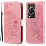 For Huawei Enjoy 70 4G / nova Y72 4G Case Floral Pattern PU Leather Wallet Stand Phone Cover