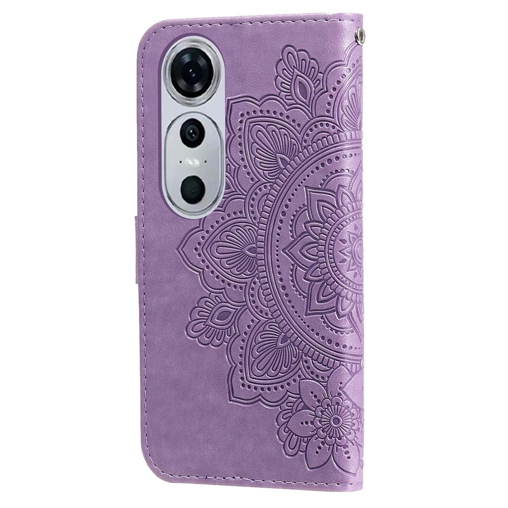 Huawei Nova 12 Pro 5G / Nova 12 Ultra 5G-skal med blommönster, PU-läder, plånboksfodral, stativ