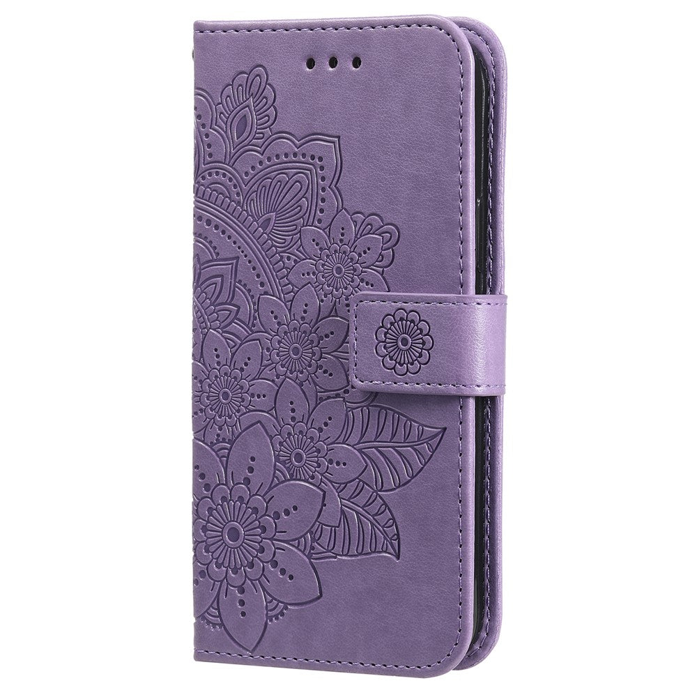 Huawei Nova 12 Pro 5G / Nova 12 Ultra 5G-skal med blommönster, PU-läder, plånboksfodral, stativ