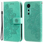 Huawei Nova 12 5G Skal Blommönster PU Läder Plånboksfodral