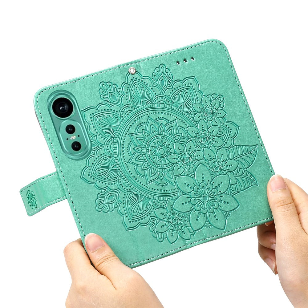Huawei Nova 12 5G Skal Blommönster PU Läder Plånboksfodral