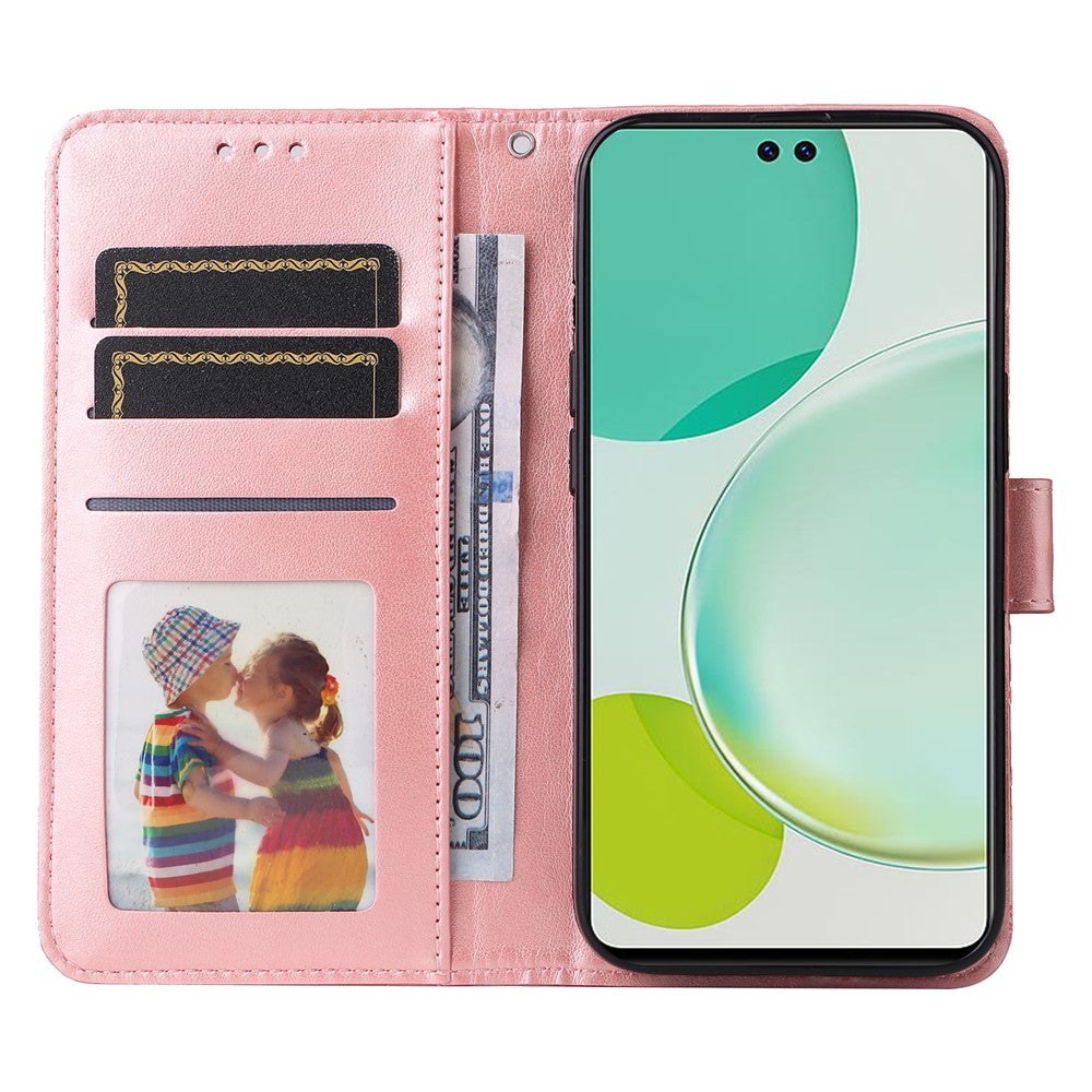 Huawei Nova 12 5G Plånboksfodral i läder med solrosmotiv