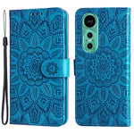 Huawei Nova 12 5G Plånboksfodral i läder med solrosmotiv