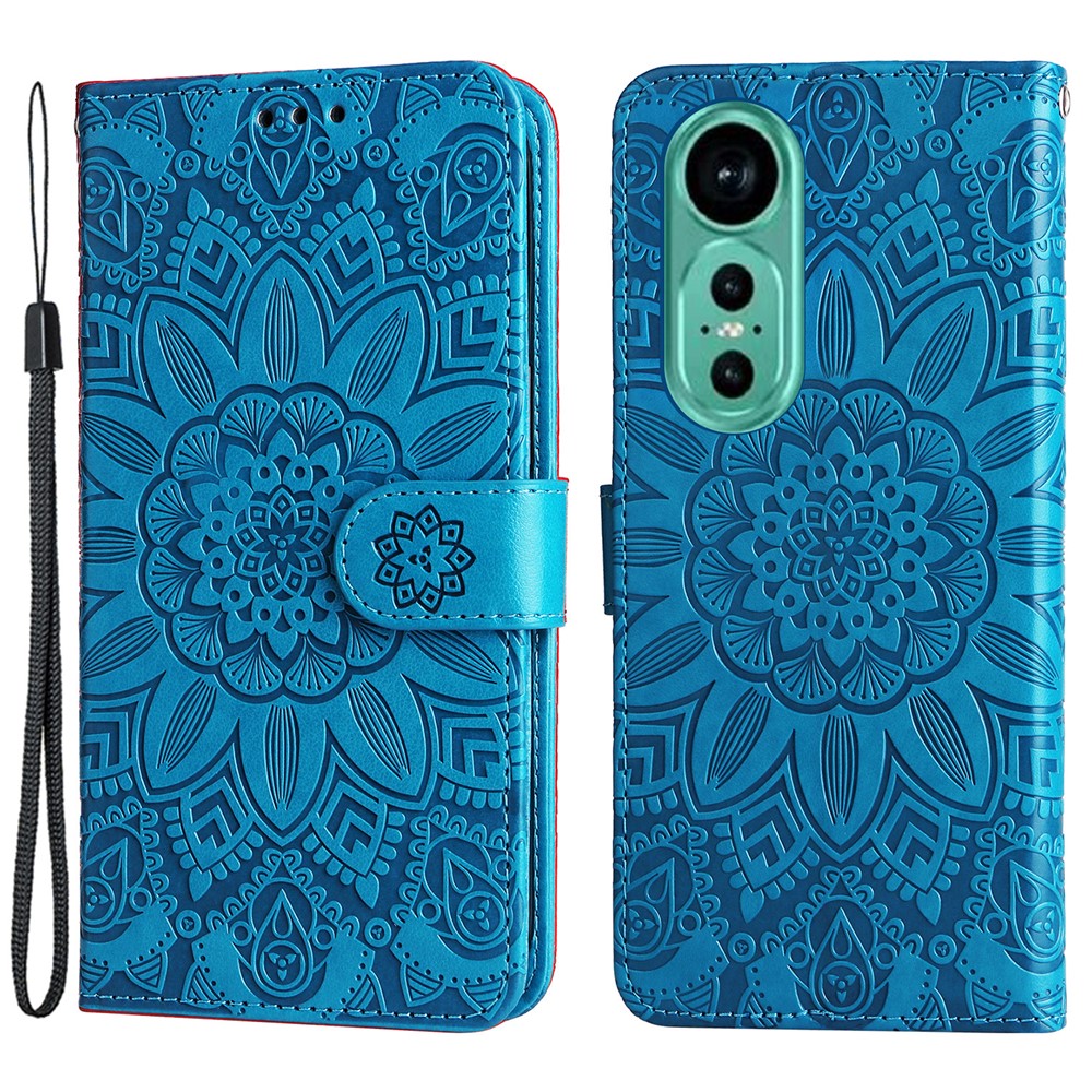 Huawei Nova 12 5G Plånboksfodral i läder med solrosmotiv