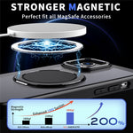 Magnetiskt fodral med stödfunktion för iPhone 12 Pro Max, kompatibelt med MagSafe