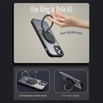 Magnetiskt fodral med stödfunktion för iPhone 12 Pro Max, kompatibelt med MagSafe
