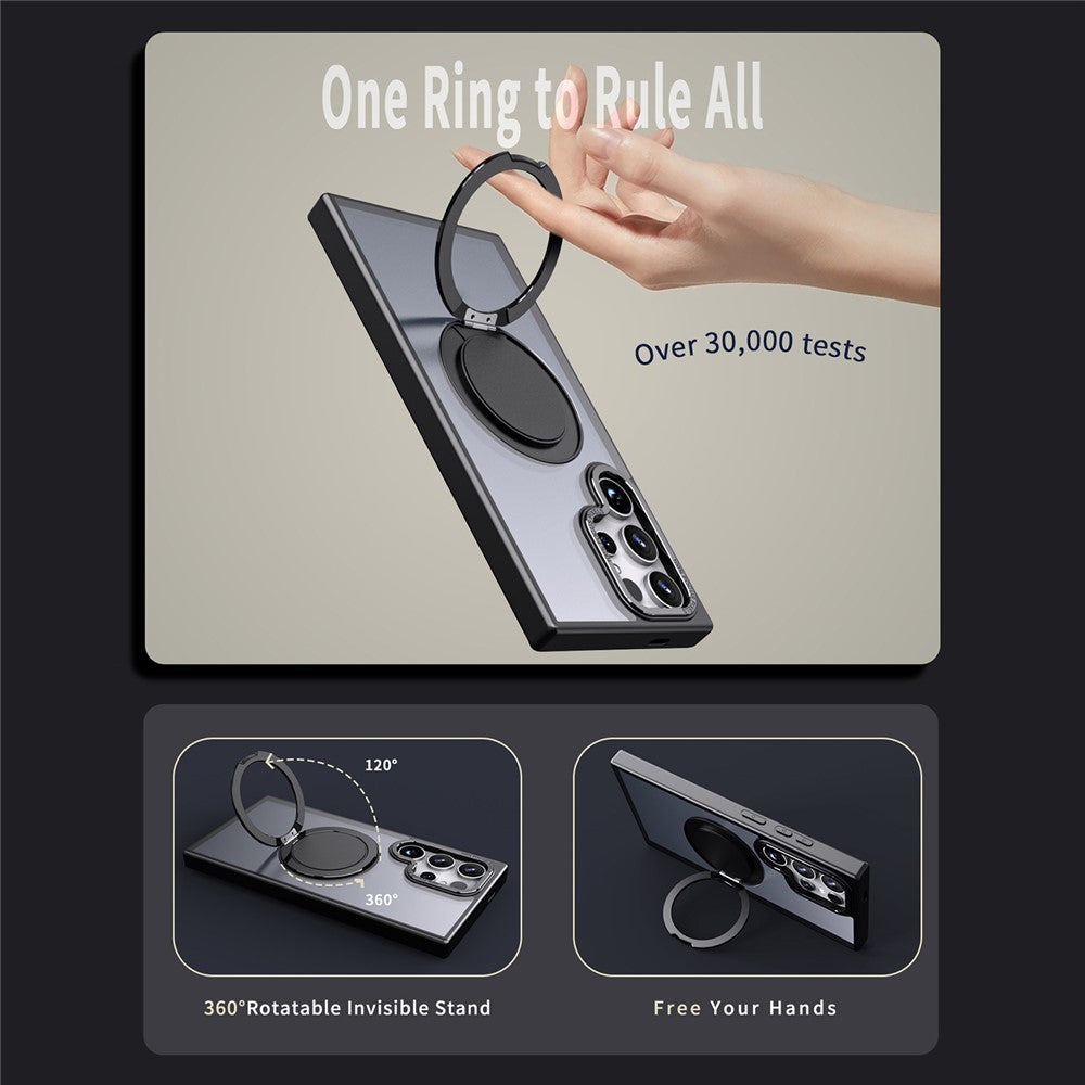 For Samsung Galaxy S24 Ultra Case Magnetic Phone Cover Rotary Ring Kickstand