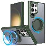 For Samsung Galaxy S24 Ultra Case Magnetic Phone Cover Rotary Ring Kickstand