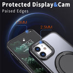 For iPhone 11 Magnetic Phone Case Invisible Gear Ring Holder Kickstand