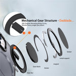 For iPhone 11 Magnetic Phone Case Invisible Gear Ring Holder Kickstand