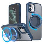 For iPhone 11 Magnetic Phone Case Invisible Gear Ring Holder Kickstand