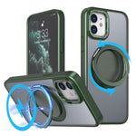 For iPhone 11 Magnetic Phone Case Invisible Gear Ring Holder Kickstand