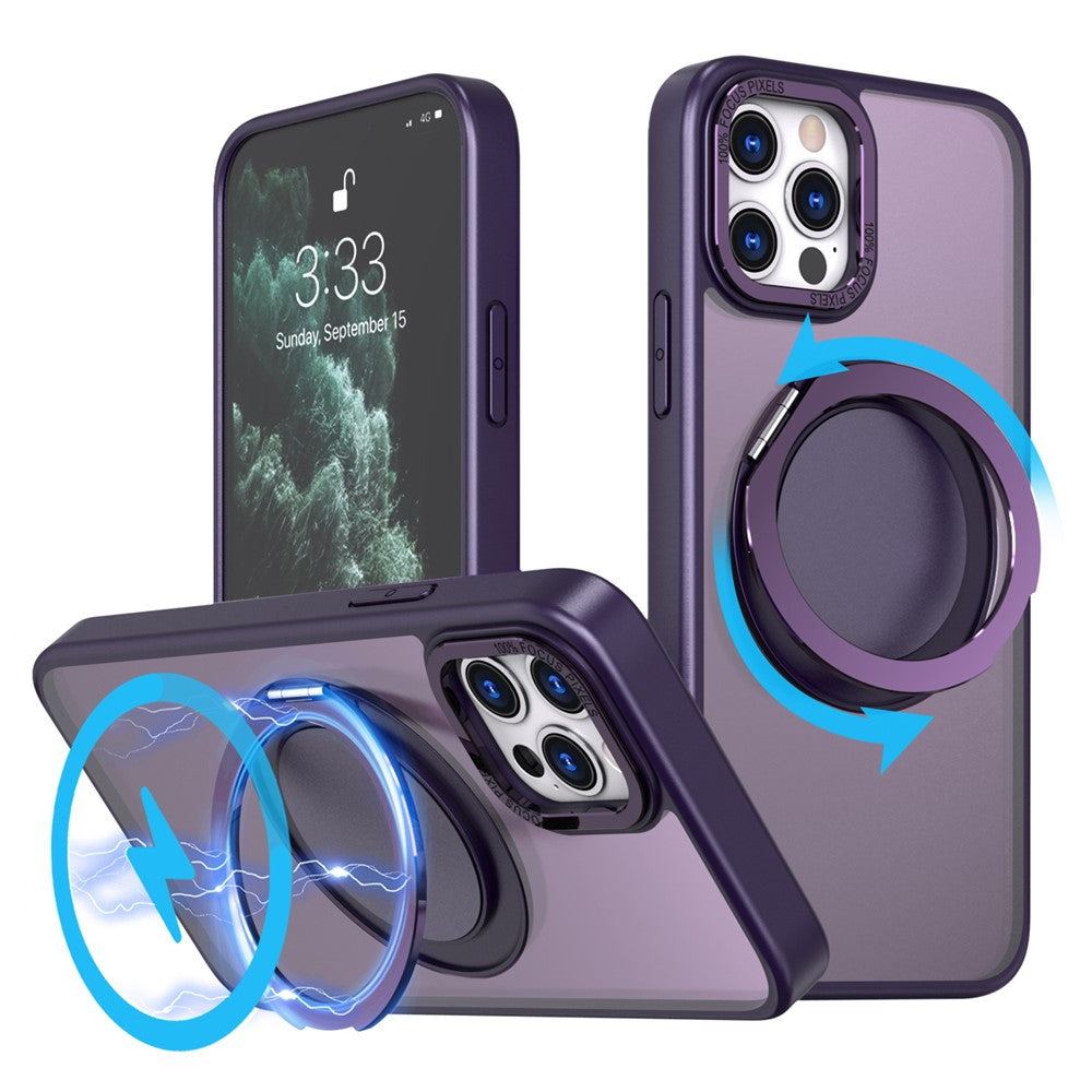 For iPhone 11 Pro Phone Case Ring Kickstand Cover Compatible with MagSafe
