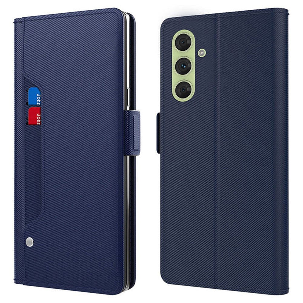 For Samsung Galaxy A05s 4G Case Stand PU Leather Phone Shell with Mirror
