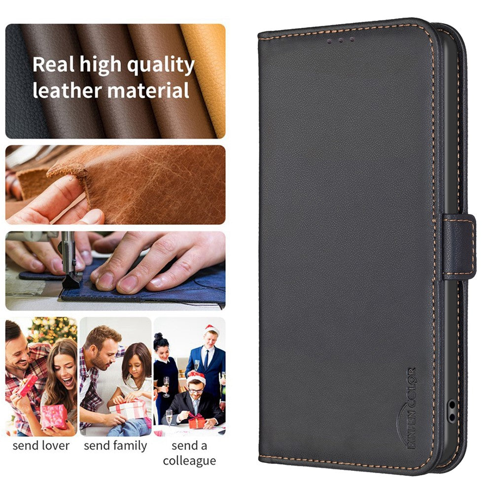 BINFEN COLOR BF31 Til Samsung Galaxy A55 5G Cover med Pung Stand PU Læder Flip Telefoncover