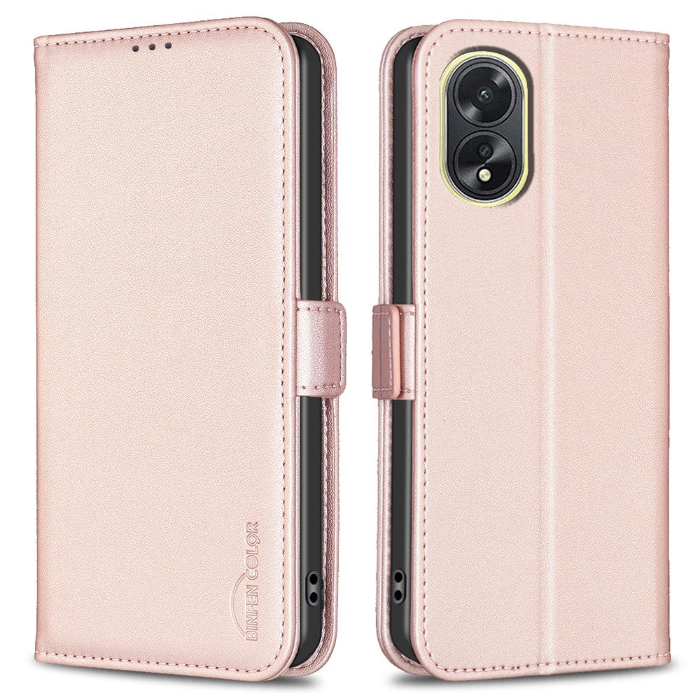 BINFEN COLOR BF31 För Oppo A38 4G / A18 4G Fodral med Plånboksfodral i PU-läder och Flipfodral