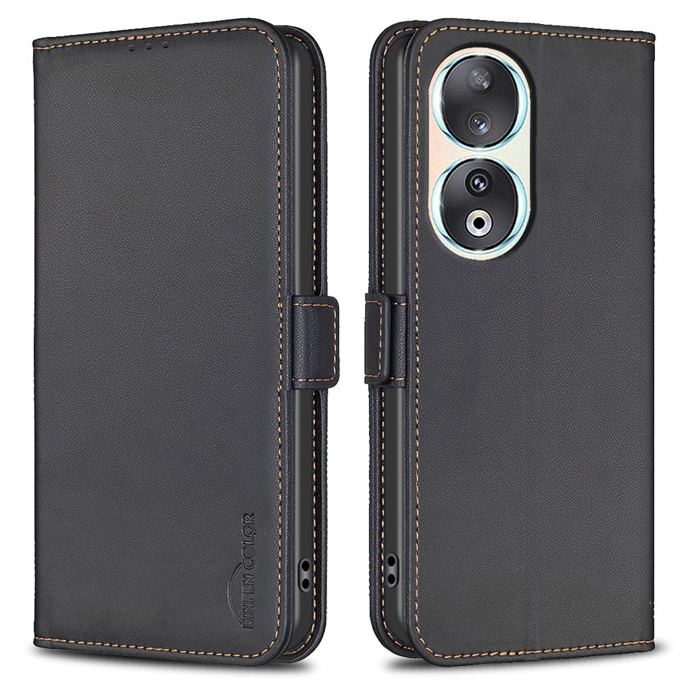 BINFEN COLOR BF31 For Honor 90 Case with Wallet Stand PU Leather Flip Phone Cover