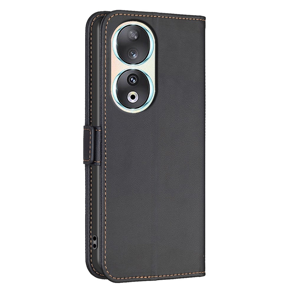 BINFEN COLOR BF31 For Honor 90 Case with Wallet Stand PU Leather Flip Phone Cover