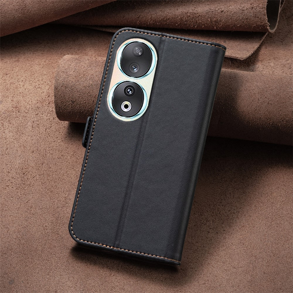 BINFEN COLOR BF31 For Honor 90 Case with Wallet Stand PU Leather Flip Phone Cover