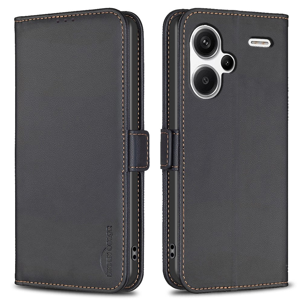 BINFEN COLOR BF31 For Xiaomi Redmi Note 13 Pro+ 5G Case with Wallet Stand PU Leather Flip Phone Cover