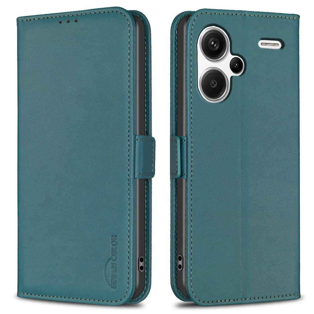 BINFEN COLOR BF31 For Xiaomi Redmi Note 13 Pro+ 5G Case with Wallet Stand PU Leather Flip Phone Cover