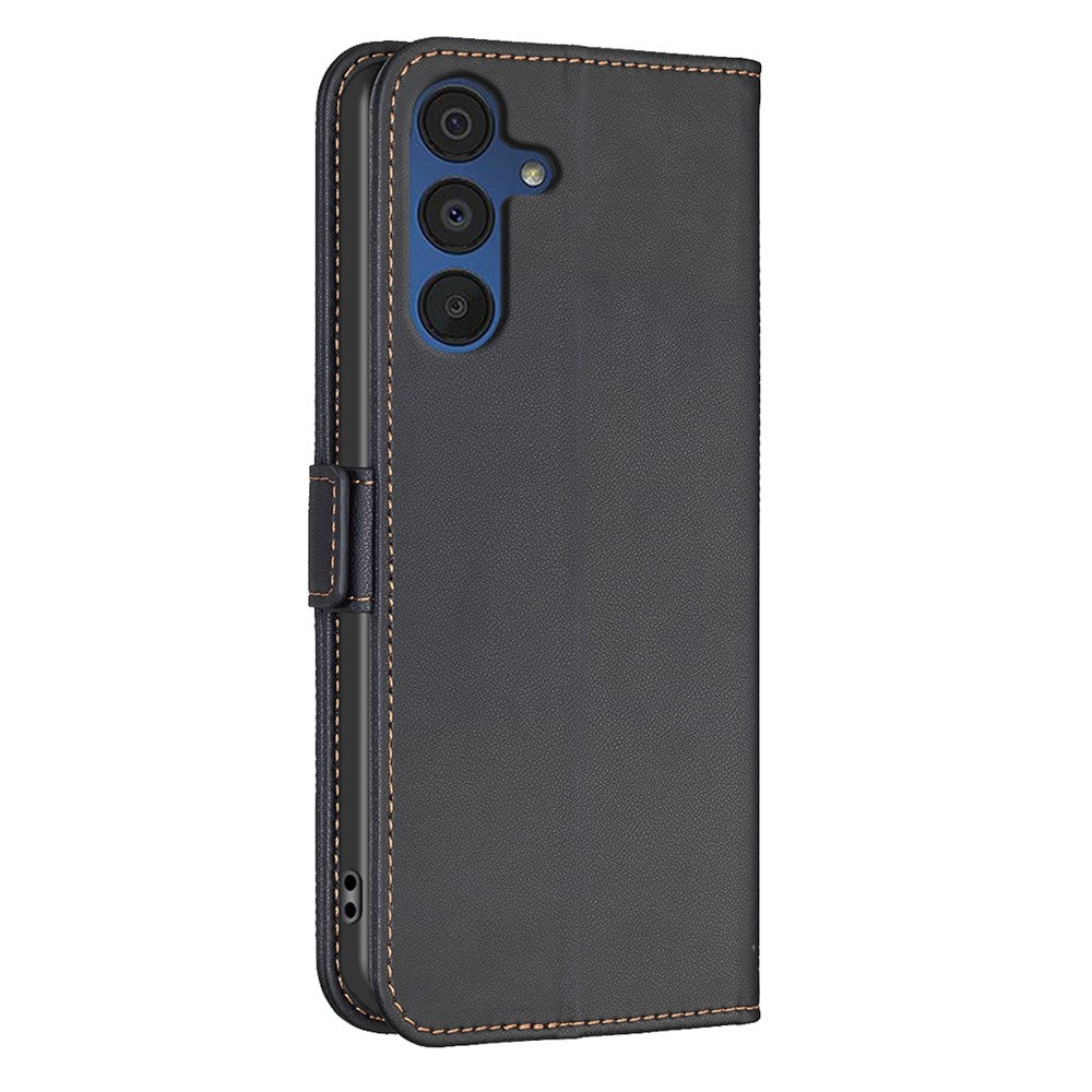 BINFEN COLOR BF31 For Samsung Galaxy A15 5G Cover med Kortholder Stander i PU-Læder Flip Telefon Etui