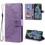 For Xiaomi Redmi K70E 5G / Poco X6 Pro 5G Case PU Leather+TPU Mandala Flower Imprinted Cover with Wrist Strap