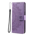 For Xiaomi Redmi K70E 5G / Poco X6 Pro 5G Case PU Leather+TPU Mandala Flower Imprinted Cover with Wrist Strap