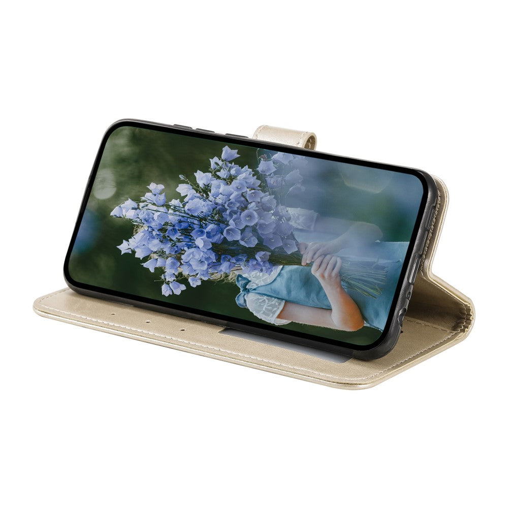 OnePlus 12 5G-magnetisk mobilcover med mandala-blomst, præget PU-læder + TPU
