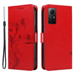 Xiaomi Redmi Note 12S 4G / Note 11 4G (Qualcomm) / Note 11S 4G PU-läderfodral Blommönster Plånboksfodral med stativ och rem
