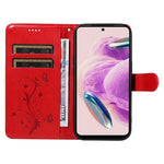 Xiaomi Redmi Note 12S 4G / Note 11 4G (Qualcomm) / Note 11S 4G PU-läderfodral Blommönster Plånboksfodral med stativ och rem