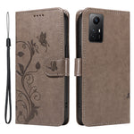Xiaomi Redmi Note 12S 4G / Note 11 4G (Qualcomm) / Note 11S 4G PU-läderfodral Blommönster Plånboksfodral med stativ och rem