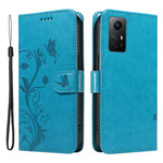 Xiaomi Redmi Note 12S 4G / Note 11 4G (Qualcomm) / Note 11S 4G PU-läderfodral Blommönster Plånboksfodral med stativ och rem