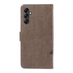 For Samsung Galaxy S23 FE PU Leather Cases Flower Pattern Wallet Stand Phone Cover with Strap