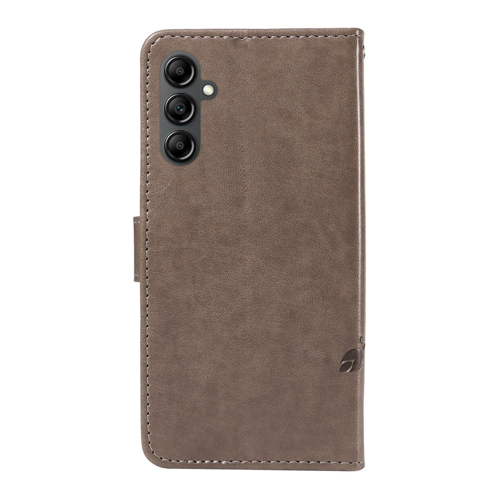 For Samsung Galaxy S23 FE PU Leather Cases Flower Pattern Wallet Stand Phone Cover with Strap