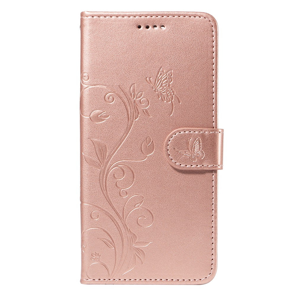 For Samsung Galaxy A05s 4G PU Leather Cases Flower Pattern Wallet Stand Phone Cover with Strap