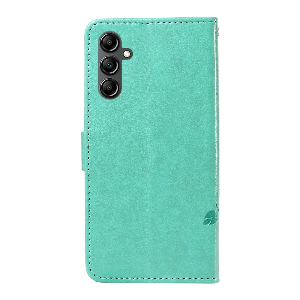 For Samsung Galaxy A15 5G PU Leather Cases Flower Pattern Wallet Stand Phone Cover with Strap
