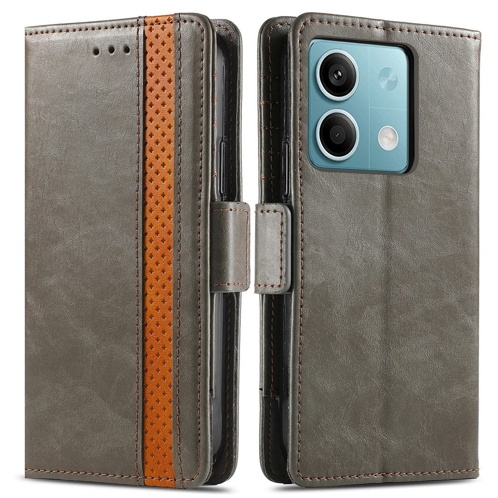 Xiaomi Redmi Note 13 5G mobilskal CASENEO PU-läderfodral med stativ och RFID-blockerande plånbok